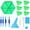 Green, variant on 25 PCS Multi-functional Diamond Painting Tray Plate, DIY Diamond Painting Accessories, Diamond Painting Art Supplies, Diamond Painting Beads StorageTray Tool Accessories