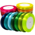 thumbnail image 3 of Haobase Satin Ribbon, 10mm × 22m Double Sided Polyester Gift Wrapping Ribbon for Crafting Xmas Valentine Bouquets DIY Sewing Project Cake Wedding Party Decoration, 3 of 4