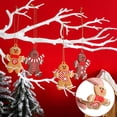 thumbnail image 3 of Juego de 24 bolsas de adornos navideños de pan de jengibre, adornos colgantes para árboles, decoración, estatua navideña de hombre de jengibre con cuerda 12X2, multicolor, 3 of 5