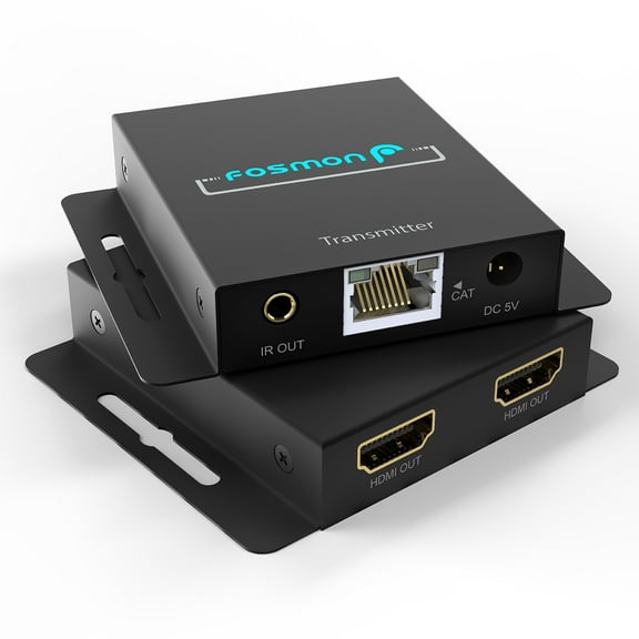 Fosmon HDMI Extender Over Cat 5 / 6 / 7 Cable Up to 230FT (70m) Support 1080P at 60Hz With IR Remote Control