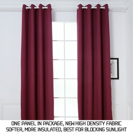 Outdoor Patio Curtains Phoenix DREAM ART Indoor/Outdoor Curtains, Thermal Insulated Blackout Grommet Curtains for Living Room and Patio, Burgundy, W52