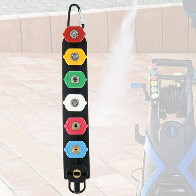 RELAX Pressure Washer Nozzle Tips Set with Nozzle Holder 7 Spray Nozzle Tips 1/4 Inch Quick Connect Pressure Washer Nozzle