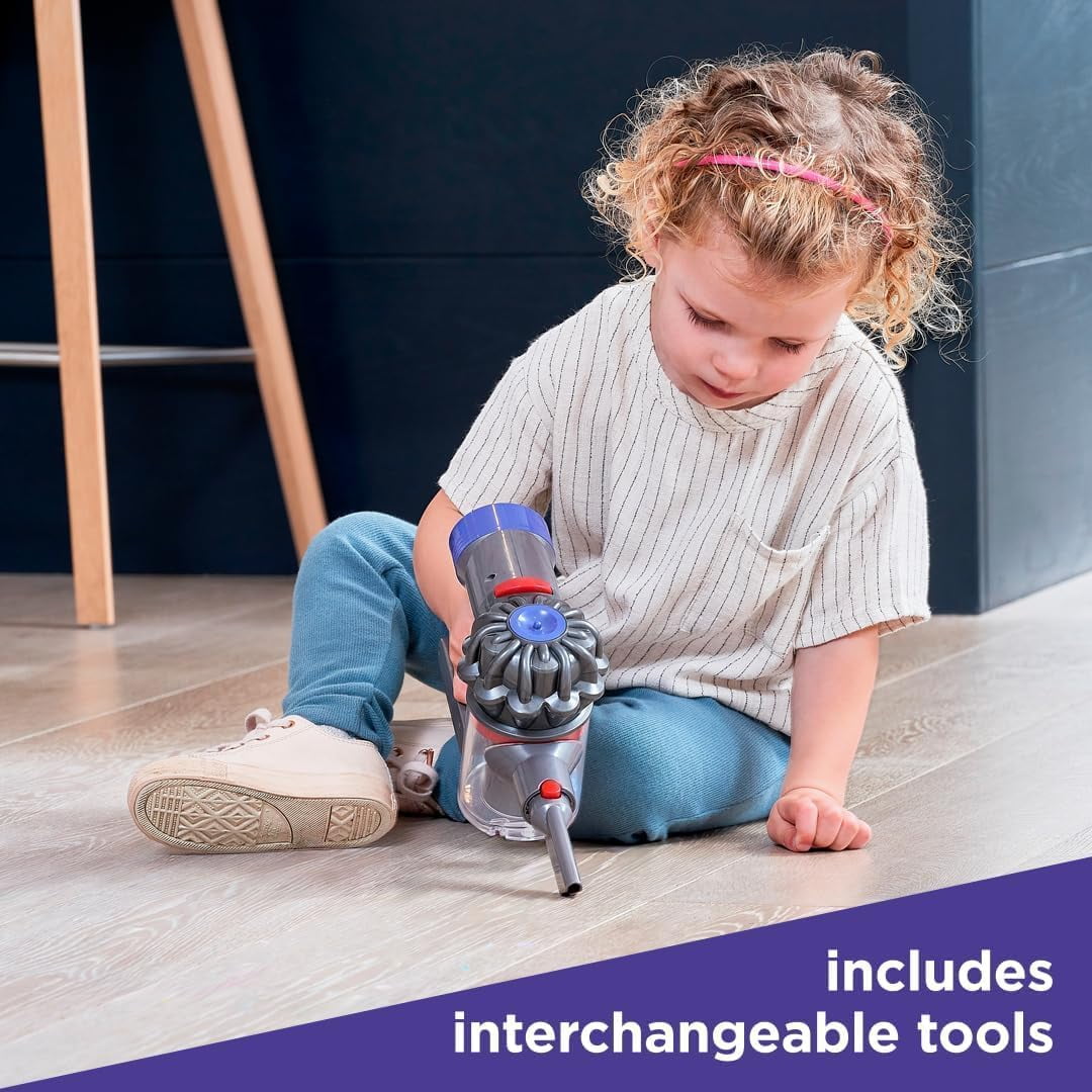 Casdon Dyson Cordless Vacuum - Interactive Toy Dyson Vacuum for Children Aged 3+ Realistic Role-Play Fun