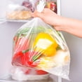 thumbnail image 4 of Produce Bags, Clear Food Storage Bags for Fruits Vegetable Bread, 14" x 20", 350 Bags/Roll (2 Rolls), 4 of 8