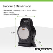 PRESTO 03517 Basic Flip Waffle Maker