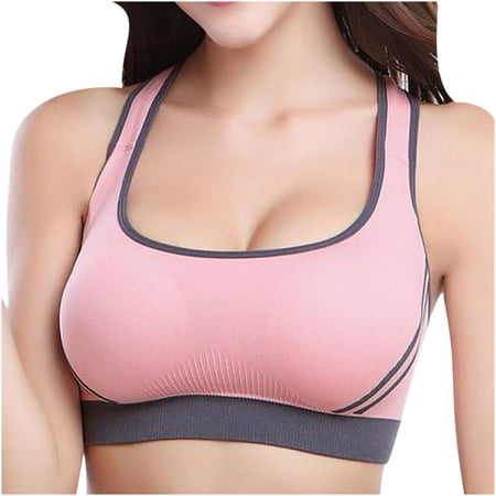 

JNGSA Women Seamless Stretch Sport Bra Padded Fitness Tank Tops Workout Gym Yoga Vest Clearance