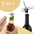 thumbnail image 2 of Metal Bottle Opener and Pourer, 3 Pack Flat Beer Bottle Opener Stainless Steel Wine Bottle Opener Bar Bottle Opener for Bartender Kitchen Bar, 2 of 5