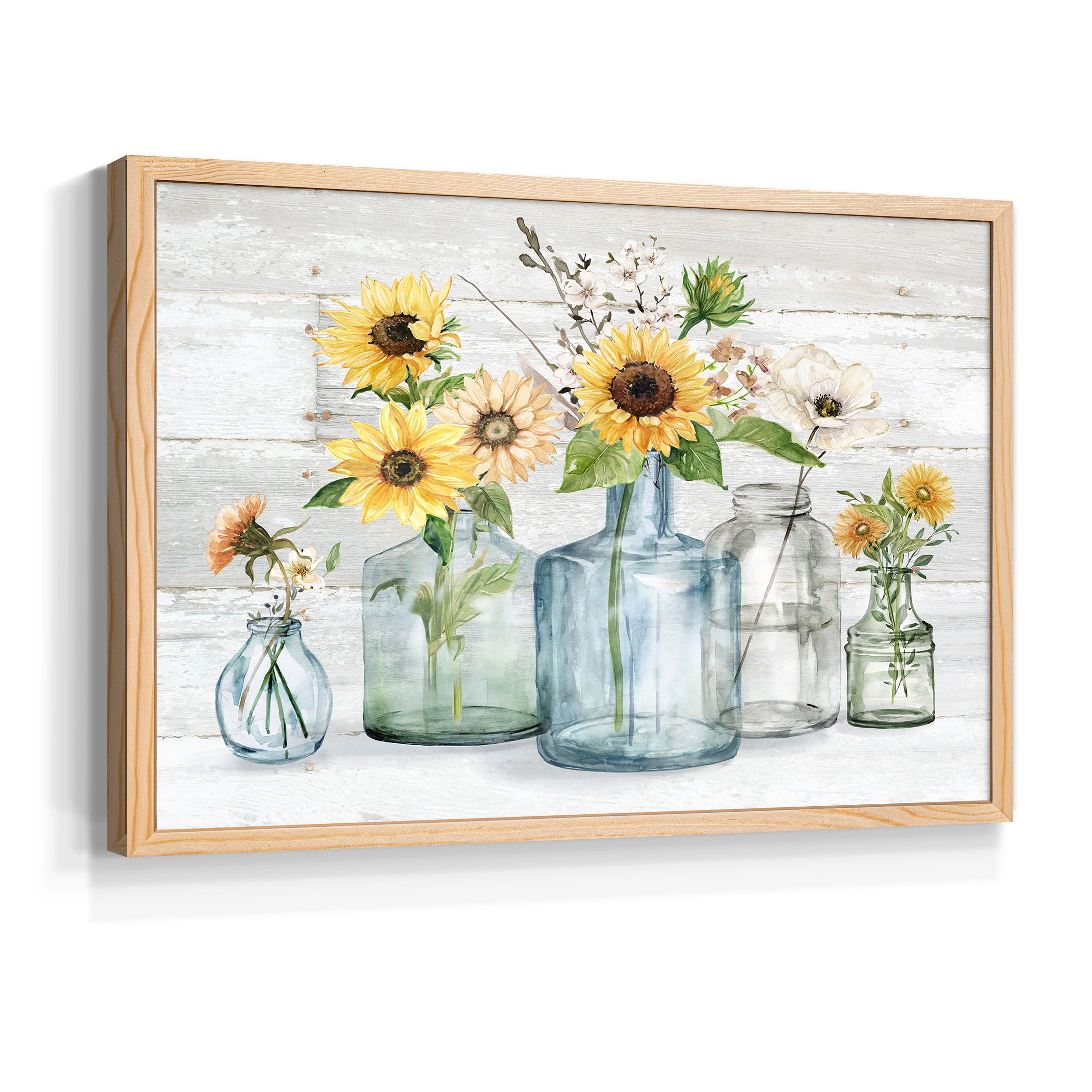 Sunflower Extravaganza by Carol Robinson - Restickable Framed Giclée Print