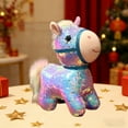 thumbnail image 4 of Steadline Glitter Horse Plush Doll,Rainbow Sequins New Year Decoration,Zodiac Collectible for 2026,Festive Home Ornament and Celebration Gift(Purple), 4 of 7