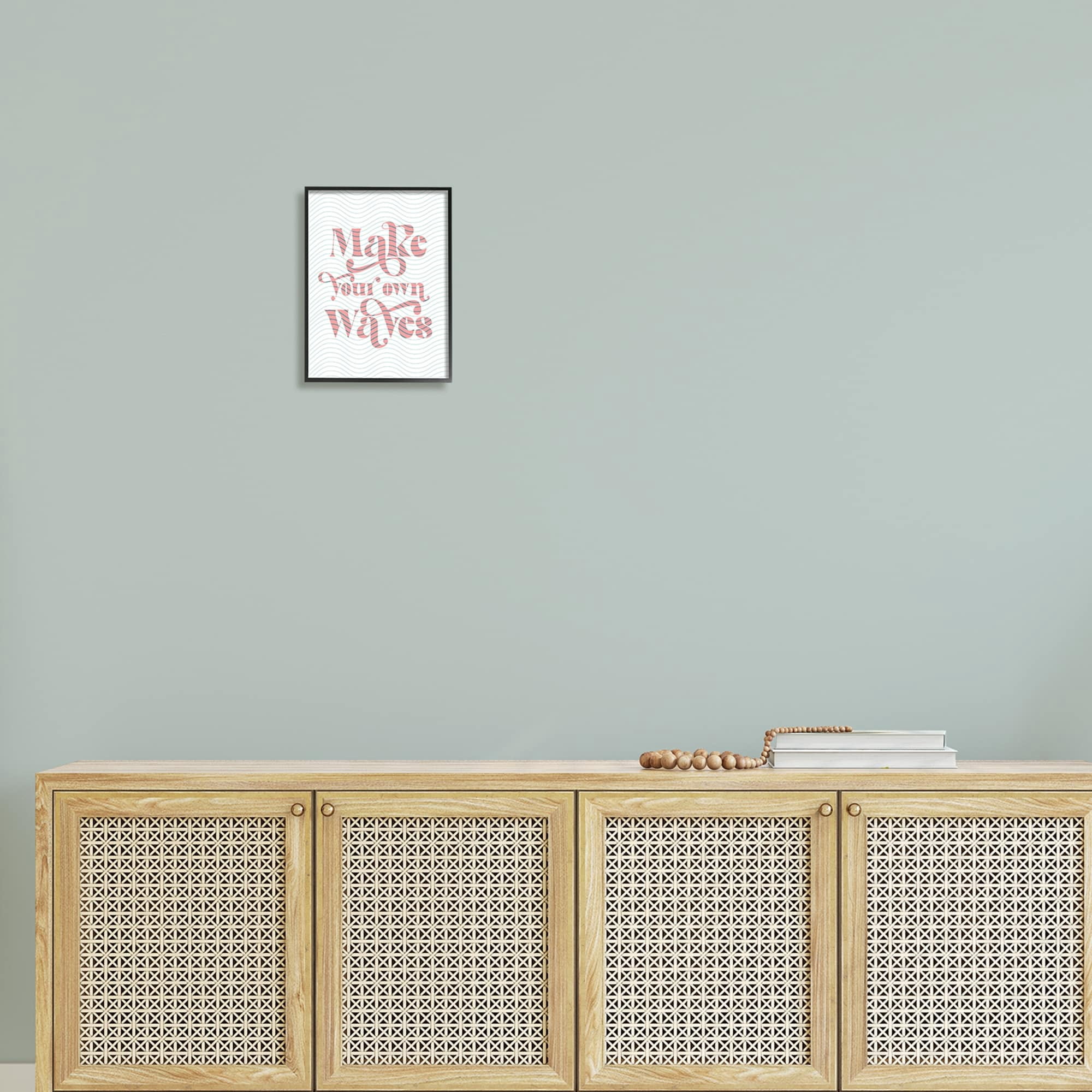 Stupell Industries Make Your Own Waves Groovy Patterned Stripes Graphic Art Black Framed Art Print Wall Art, Design by Daphne Polselli