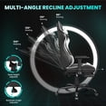 thumbnail image 6 of JONPONY Big and Tall 500LBS Gaming Chair, 3D Armrests Gamer Chair PU Leather with Footrest and Lumbar Support, Ergonomic Design, High Back Game Chair Support Long Sitting, White Computer Chair, 6 of 9