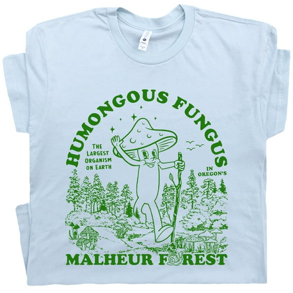 Mushroom T Shirt Humongous Fungus Shirt Cool Vintage Malheur Forest National Park Graphic Tee for Men Women Psychedelic Fungi