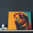 thumbnail image 3 of Gukieu Watercolor Glasses Guinea Pig Print Canvas Decorative Hanging Painting, Waterproof Art Wall Decoration with Frame, Suitable for Living Room, Bedroom, 3 of 6