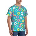 thumbnail image 2 of Bixox Men's Donut Printed Short Sleeve Skinny Athletic T-Shirt, 2 of 6