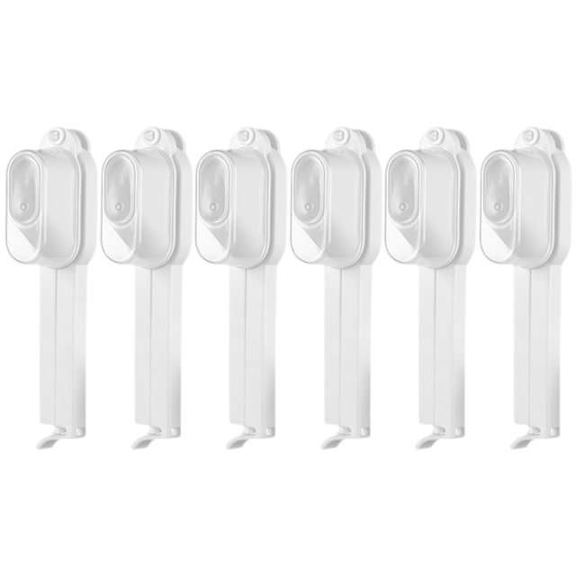 GOOHOCHY 6 clips de sellado para almacenamiento de alimentos con pico vertedor, clips de plástico para bolsas de patatas fritas de cocina, clips selladores