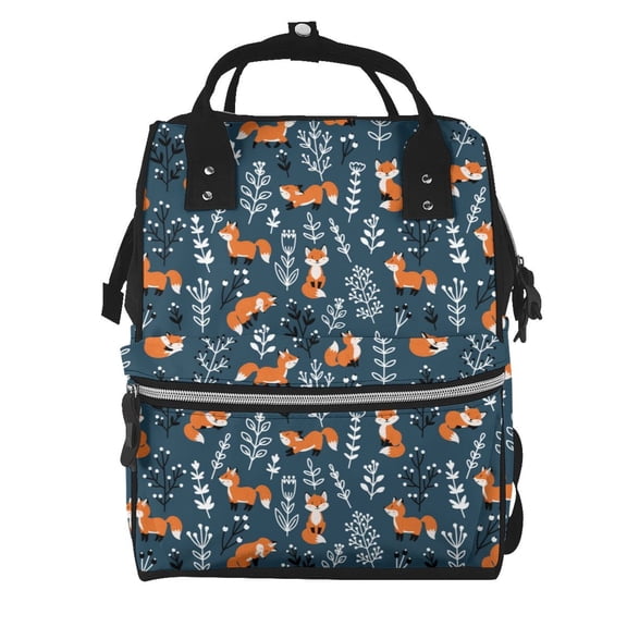 Defioc cute fall fox for Baby Diaper Bag Backpack - Baby Bag for Boys & Girls - Diaper Backpack - Large Travel Diaper Bags- Baby Registry Search & Shower Gifts
