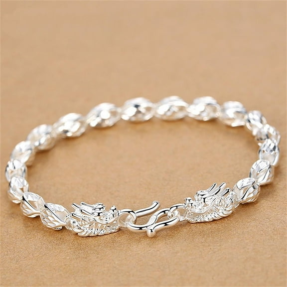 Bracelets Bracelets For Women, Handmade Bracelet Carving Chinese Dragon Bangle Adjustable