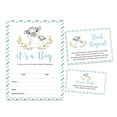 thumbnail image 1 of Inkdotpot Set Of 30Hippo Jungle Animals Baby Shower Invitations-Diaper Raffle Tickets And Baby Shower Book Request Cards Invites Its A Boy Its A Girl, 1 of 7