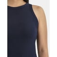 thumbnail image 2 of Time and Tru Women's High Neck Ribbed Tank Top, Sizes XS-XXXL, 2 of 5