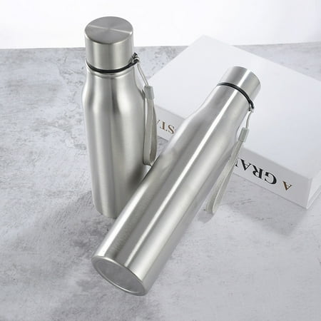 

LeKY Water Bottle Portable Leak-Proof Safe 750/1000ml Stainless Steel Water Bottle for Household