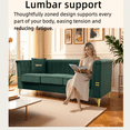 thumbnail image 2 of Modern Velvet Upholstered Sofa Set Of 2 3-Seater Sofas with Gold Metal Legs Contemporary Living Room Furniture for Family Homes, Apartments, and Lounge Spaces (Green), 2 of 11