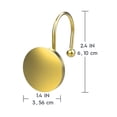 thumbnail image 4 of Better Homes & Gardens Decorative Button Shower Hooks, Rustproof, Brass, Set of 12, 4 of 5