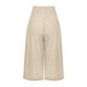 thumbnail image 4 of Pantalones Capri de algodón para mujer, talla grande, holgados, de pierna ancha, cintura alta, rectos, informales, color caqui, oferta especial., 4 of 4