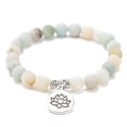 thumbnail image 5 of opvise Unisex Lotus Yoga Pattern Pendant Beaded Bracelet Charm Bangle Jewelry Gift, 5 of 6