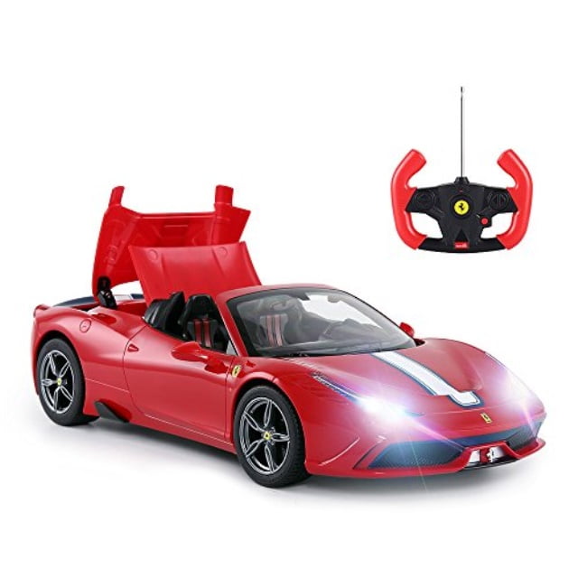 FERRARI 458 STYLE AUTOMATIC DOORS FUNCTION RADIO REMOTE CONTROL LED RED 1:16 CAR 