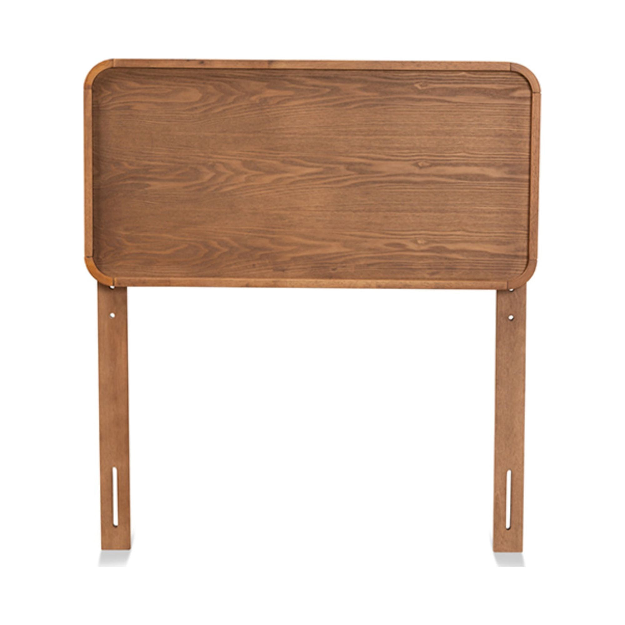 Baxton Studio Mailene Mid-Century Modern Walnut Brown Finished Wood Twin Size Headboard