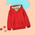 thumbnail image 6 of Meresysid Winter Jacket for Toddler Kids Boys Girls Fashion Color Long Sleeved Thickening Warm Casual Sports Tracksuits Hooded Coat Red, 6 of 9