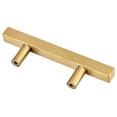 thumbnail image 4 of Brushed Brass Cabinet Pulls 10 Pack - 6" T Bar Handles, 3-3/4" Hole Centers - Kitchen Cabinet Hardware, Drawer Pulls for Bathroom, Furniture Updates, 4 of 5