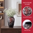 thumbnail image 2 of Unique Bargains Modern Flower Vase Matte Ribbed Decorative Retro Round Bottle Black, 2 of 6