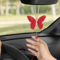 thumbnail image 3 of Fairnull Sparkling Butterfly Pendant Car Rear View Mirror Charm Elegant Faux Crystal Pendant for Car Decoration And Home, 3 of 11
