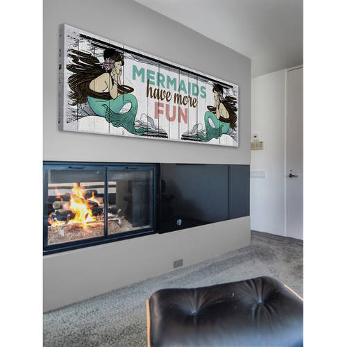 Marmont Hill - "Mermaid Fun" Painting Print on Wrapped Canvas