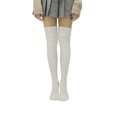 thumbnail image 1 of Female Stocking, Solid Color Jacquard Thigh High Sock Long Tube Socks, 1 of 4