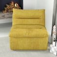 thumbnail image 3 of Lazy Floor Sofa, Modern Armless Floor Lounge Chair and Comfy Accent Bean Bag Couch, Fireside Chair with Ergonomic Design, Single Corner Chair Sofa for Living Room, Bedroom, Salon and Office, Yellow, 3 of 7