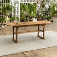 thumbnail image 2 of Transitional Acacia Wood Patio Dining Table in Brown, 2 of 15