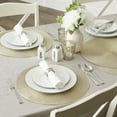 thumbnail image 4 of Contemporary Home Living Round Braided Woven Round Placemats - 15" - Metallic Champagne Gold - Set, 4 of 8