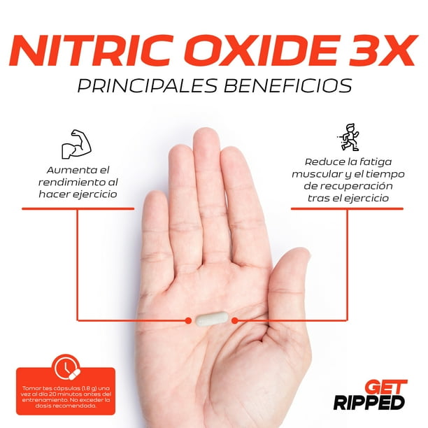 Óxido Nítrico De 120 Cáps Arginina Citrulina. Get Ripped GET RIPPED  Cápsulas | Bodega Aurrera en línea