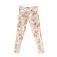 thumbnail image 7 of COEQINE Ginger Cat Heart Pink Girls Yoga Leggings High Waist Sport Pants Buttery Soft Stretch Running Leggings, for 12-13 Years Kids Girls, 7 of 7