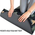 thumbnail image 3 of Dark Green Leafy Dinosaurs Pattern Hot Yoga Mat Towel Non Slip for Hot Yoga - Quick-Drying Yoga Mat Cover with 4 Corner Pockets with Travel Bag - Hot Yoga Towel Non Slip 70"x26", 3 of 6