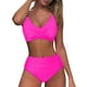 thumbnail image 2 of Traje de Baño Mujer Conjunto de Bikini Push Up Sexy Para Mujer, Traje de Baño de Dos Piezas de Cintura Alta, Tankini Con Estampado Retro Fruncido Para Playa y Piscina 1673, 2 of 6