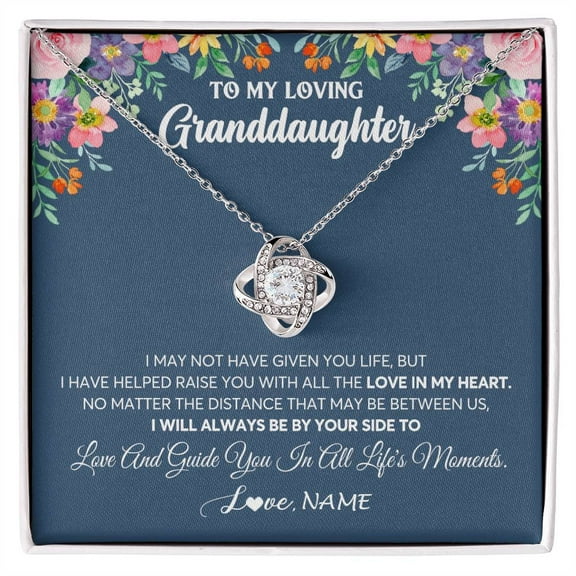 To My Loving Granddaughter Necklace From Grandma No Matter The Distance Granddaughter Birthday Christmas Jewelry Customized Gift Box Message Card