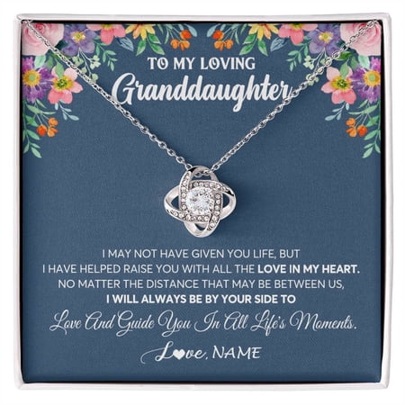 To My Loving Granddaughter Necklace From Grandma No Matter The Distance Granddaughter Birthday Christmas Jewelry Customized Gift Box Message Card