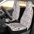 thumbnail image 2 of Honeii Tulips Flowers Print Car Seat Covers 2 Pieces, Full Set Universal Seat Covers for Cars, Waterproof Auto Seat Protectors, 2 of 7