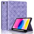 thumbnail image 4 of Elastic Band PU Leather Case for iPad (A16) 11th Gen 2025 / iPad 10th Gen 10.9" 2022 with Pencil Holder, Smart Folio Cover Adjustable Stand - Auto Wake/Sleep and Multiple View Angles, Purple, 4 of 8