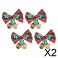 thumbnail image 1 of 2x4x Adornos Colgantes Para árbol De Navidad Manualidades Lazo Navideño Campana Casa De Vacaciones Lazo A Cuadros Verde, 1 of 8