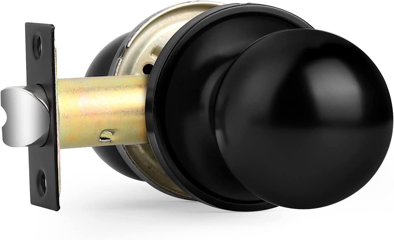 Schlage Bowery Matte Black Hall/Closet Passage Interior Door Knob With - View #3