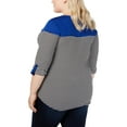 thumbnail image 2 of NY Collection Womens Colorblocked Pullover Blouse, Blue, 2X, 2 of 2